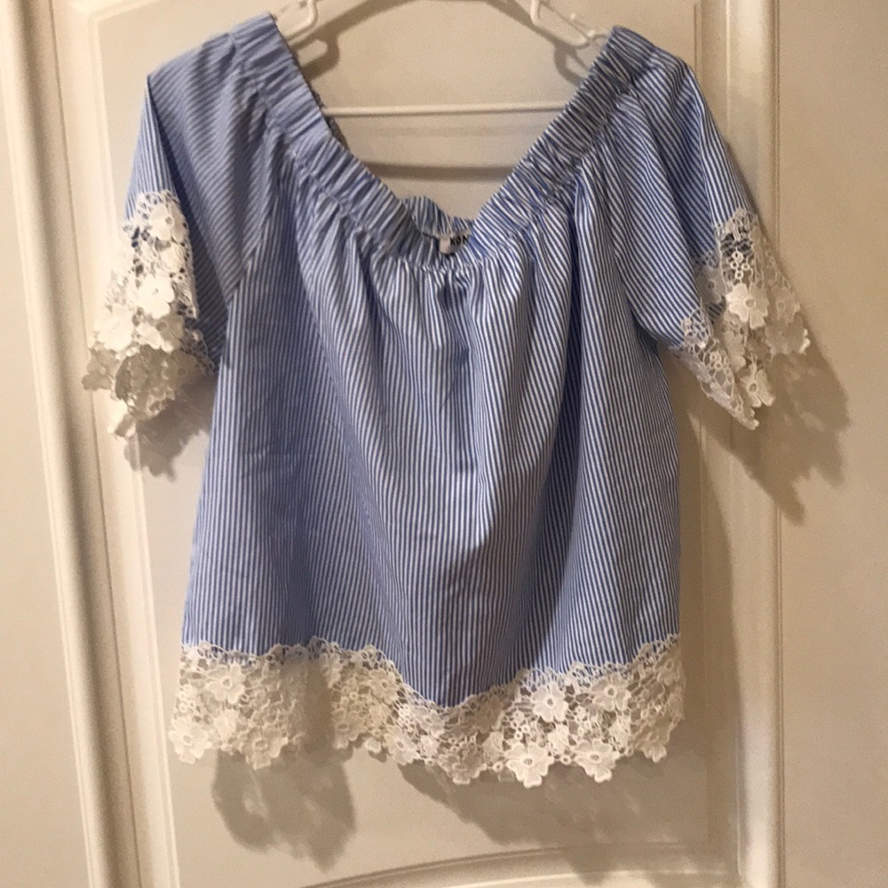 Kontrol lace off shoulder crop top size XL - Picture 2 of 8